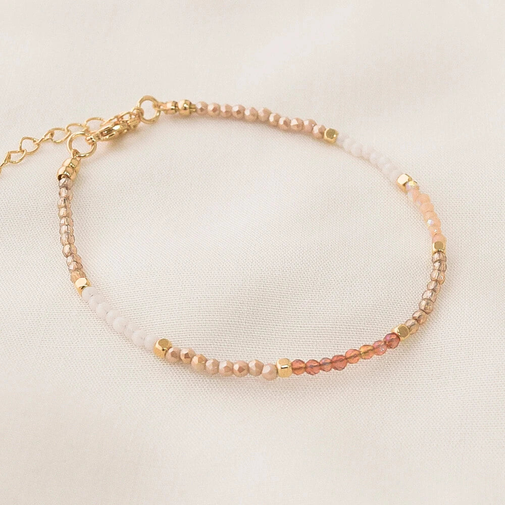 Crystal and Metal Cube Bracelet