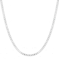 Classic Silver-Toned Curb Chain Necklace