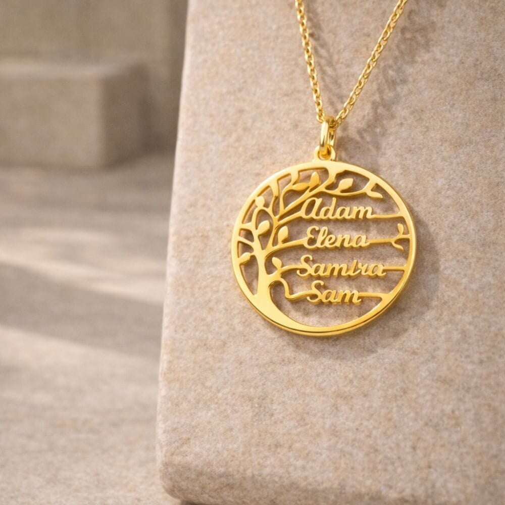 Tree Of Life Necklace With Engraved Names