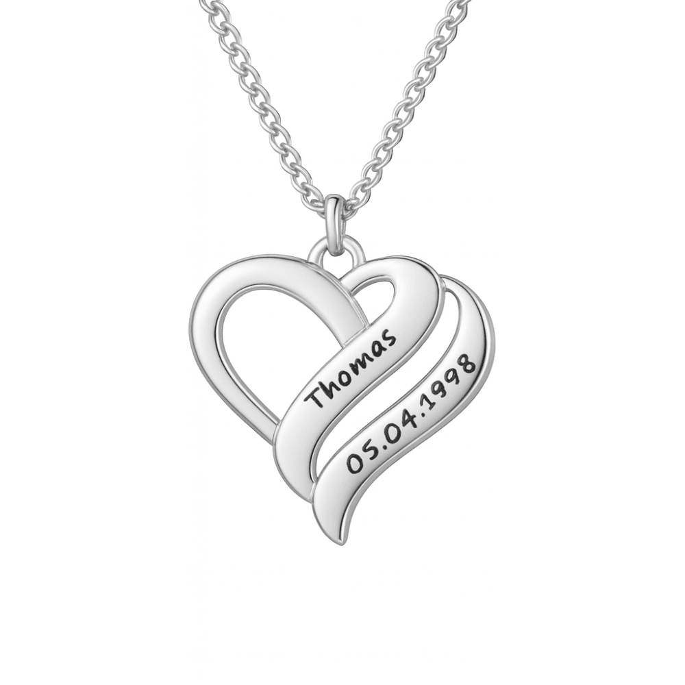 Necklace with united hearts