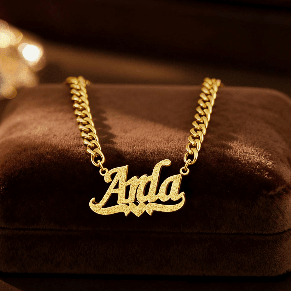 Diamond Drip Name Necklace