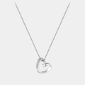 Infinity Love Heart Necklace Hallow Pendant In S925 Sterling Silver With Zircon