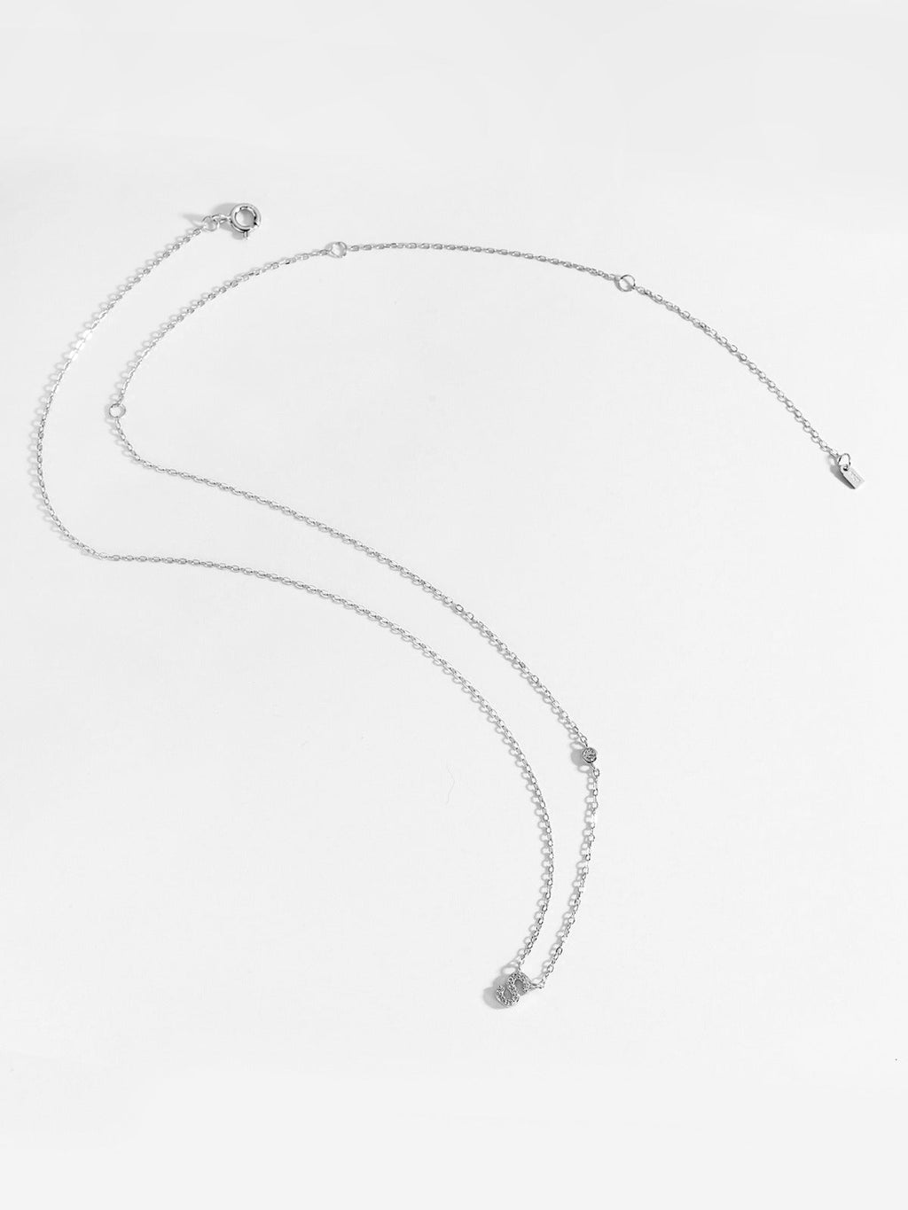 Initial Necklace S Letter Pendant Sterling Silver