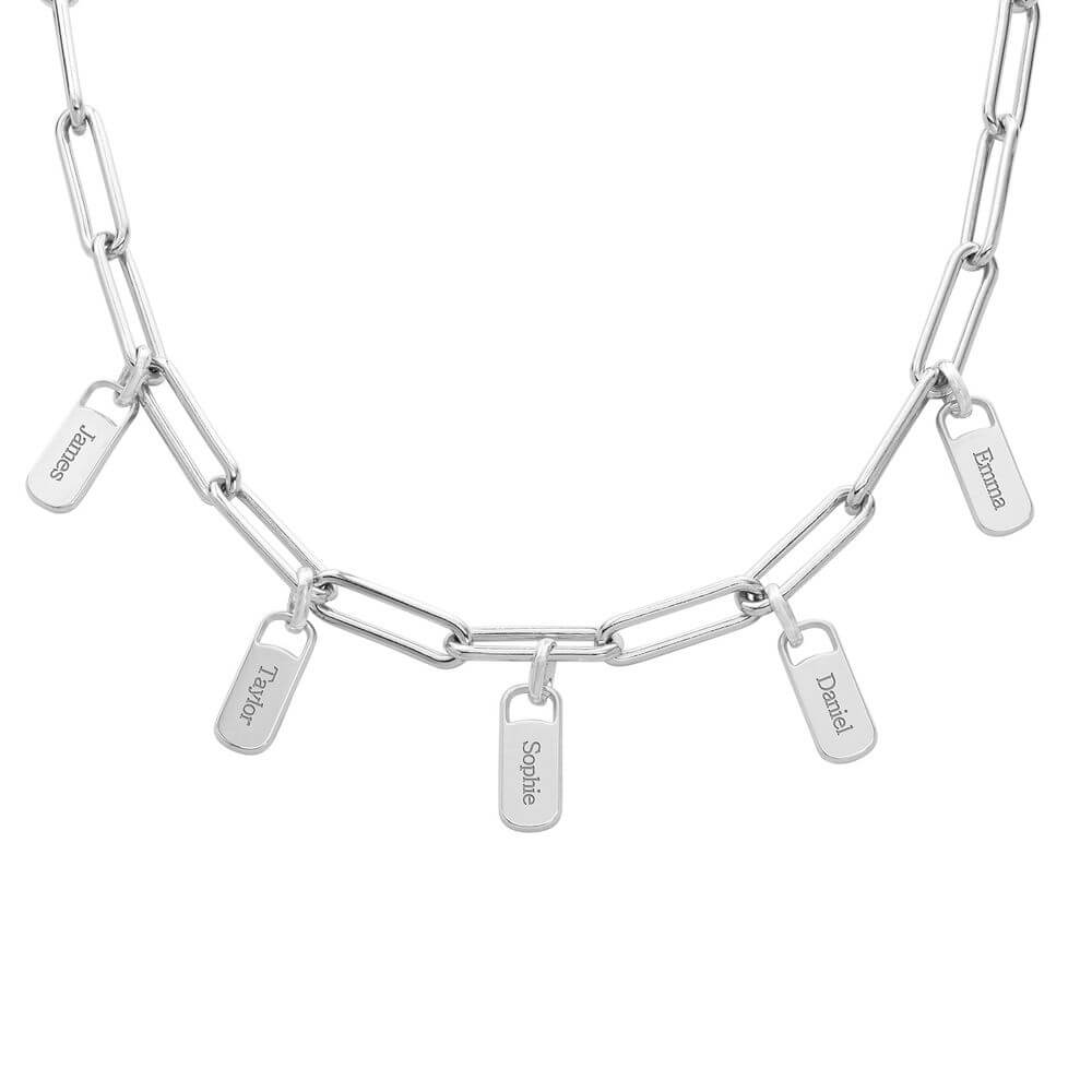 Link Necklace with Name Pendants