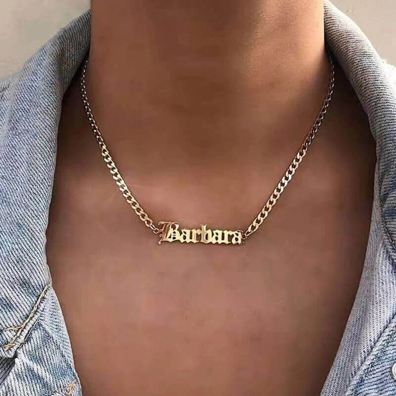 Gourmet Name Necklace With Personal Engraving