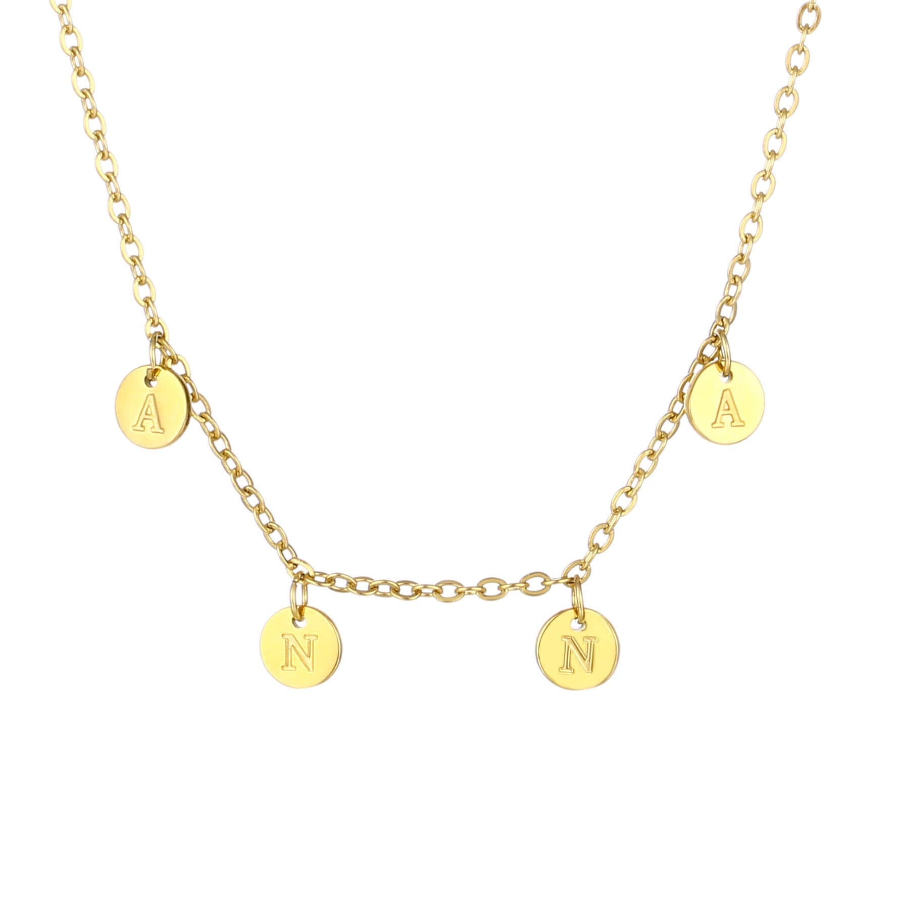 Necklace with Letter Pendants