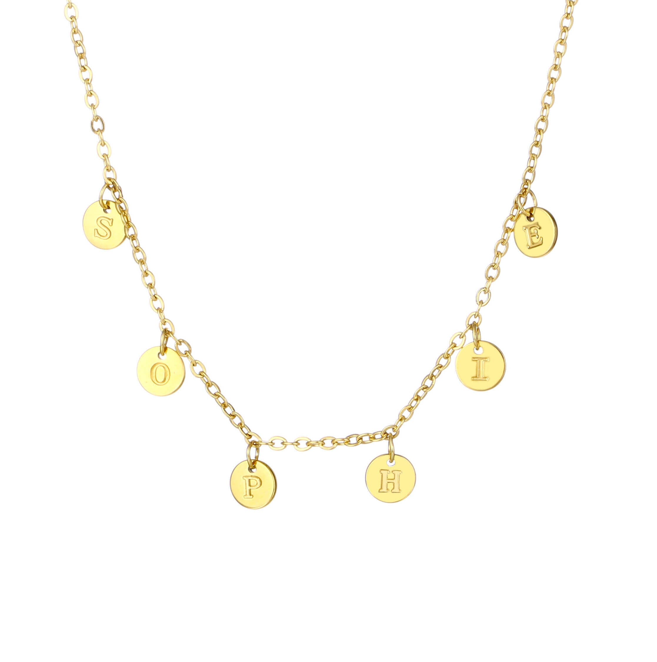 Necklace with Letter Pendants
