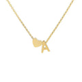 Necklace With A Small Heart And A Letter