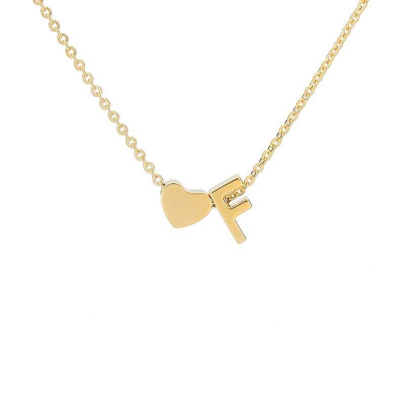 Necklace With A Small Heart And A Letter