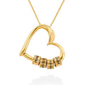 Heart Necklace with Personalised Beads
