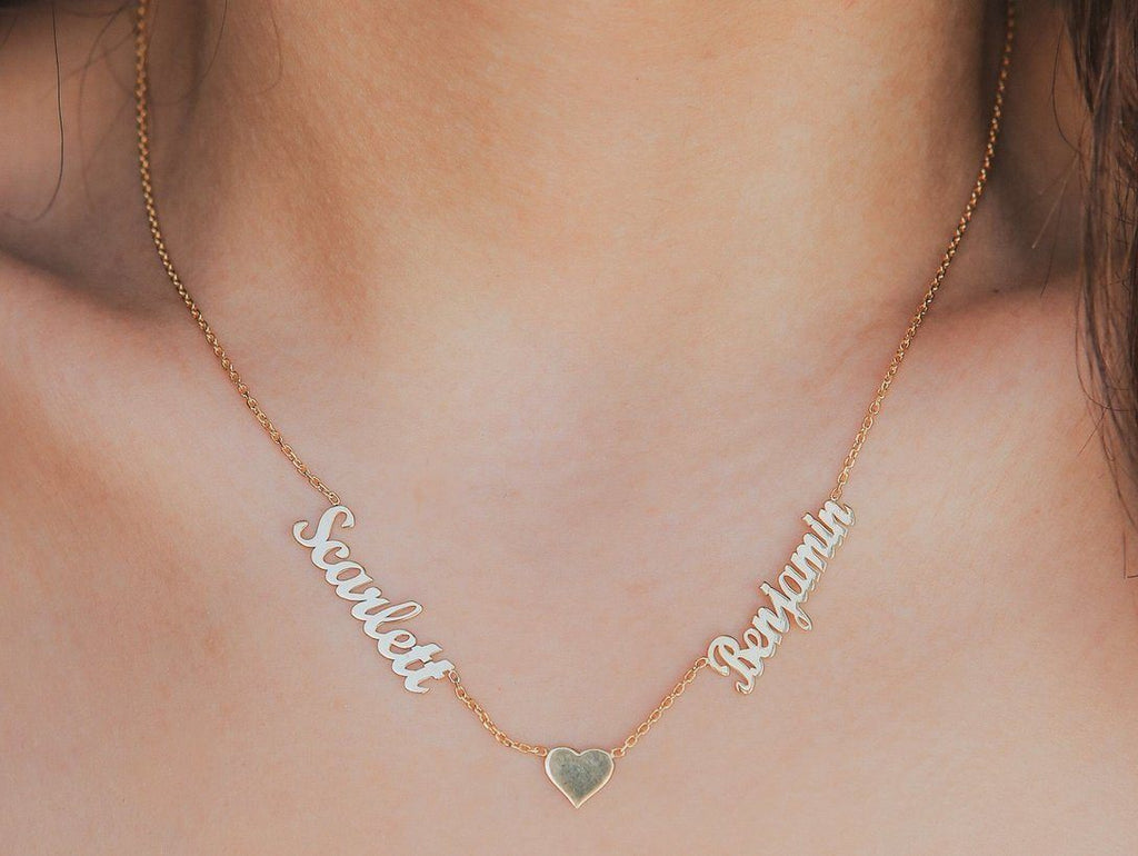 Heart Necklace With Two Names