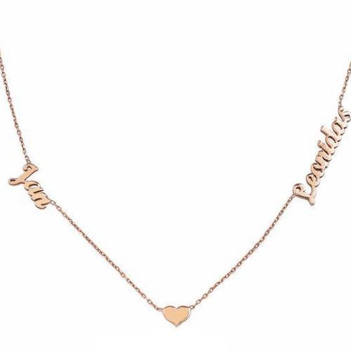 Heart Necklace With Two Names