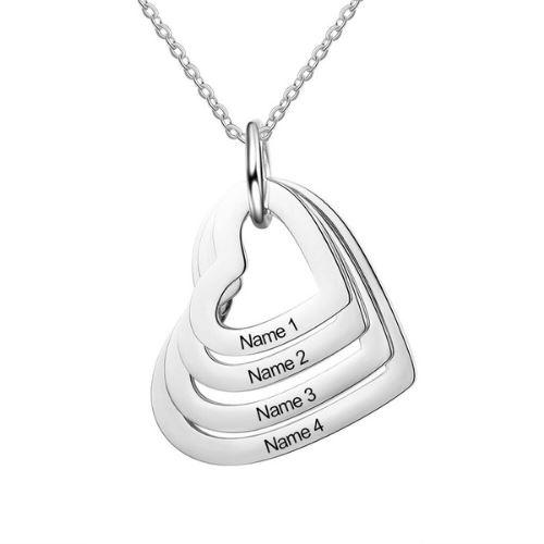 Necklace With Personalized Hearts