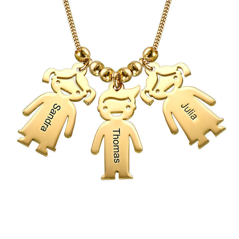 Mother Necklace with Personalised Children Pendants
