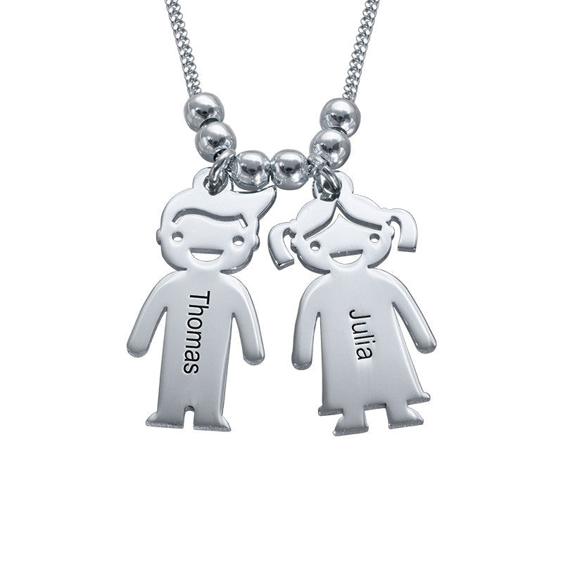 Mother Necklace with Personalised Children Pendants