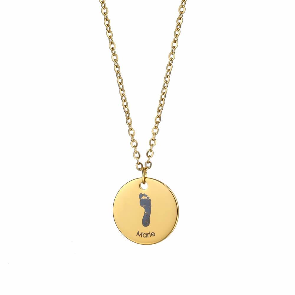 Personalised Necklace With Handprint Or Footprint