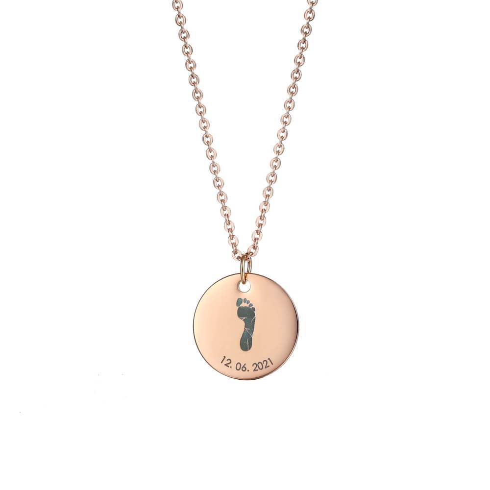 Personalised Necklace With Handprint Or Footprint