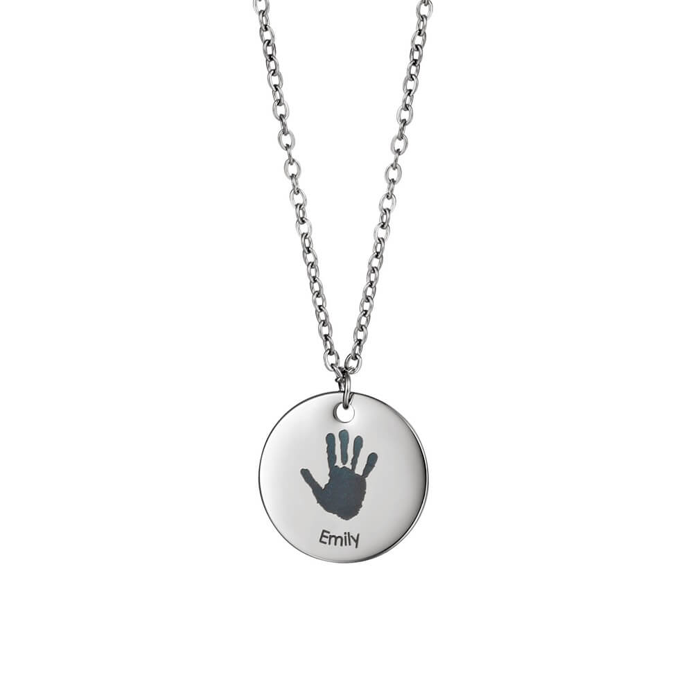 Personalised Necklace With Handprint Or Footprint