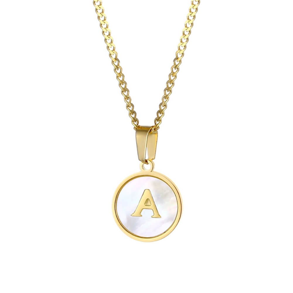 Personalised Freshwater Shell Letter Necklace