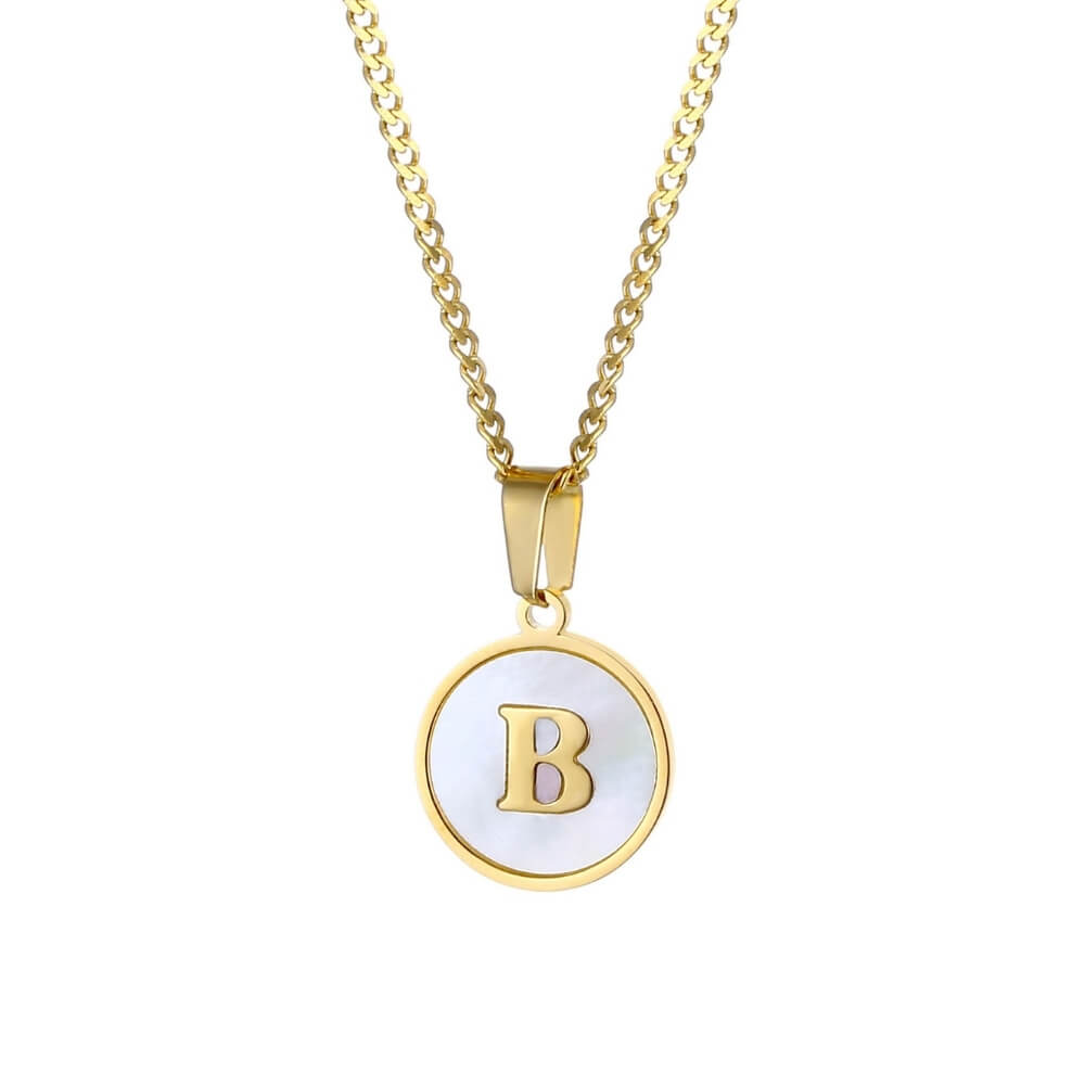 Personalised Freshwater Shell Letter Necklace