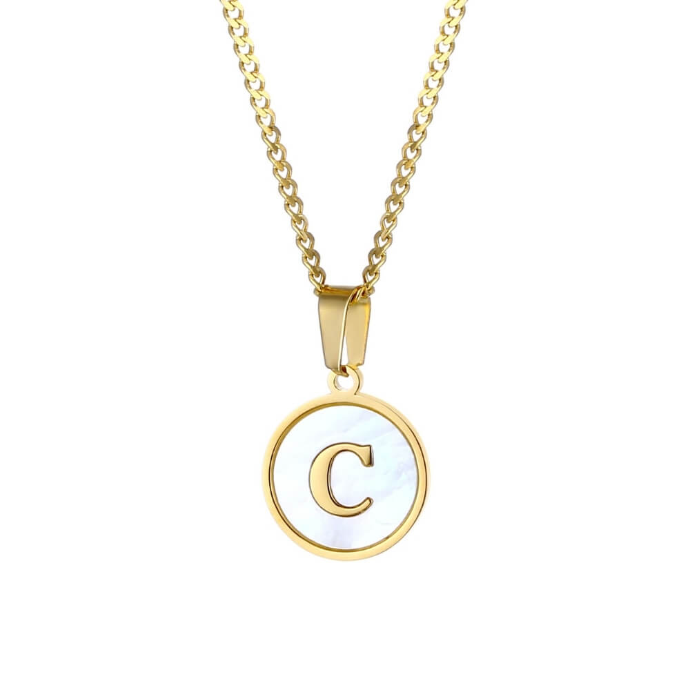 Personalised Freshwater Shell Letter Necklace