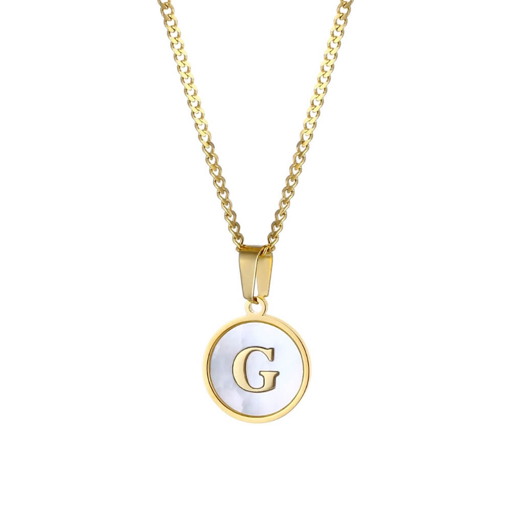 Personalised Freshwater Shell Letter Necklace