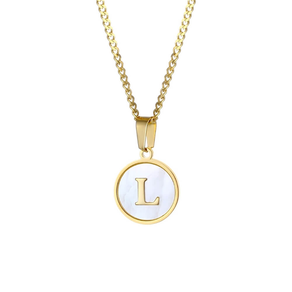 Personalised Freshwater Shell Letter Necklace