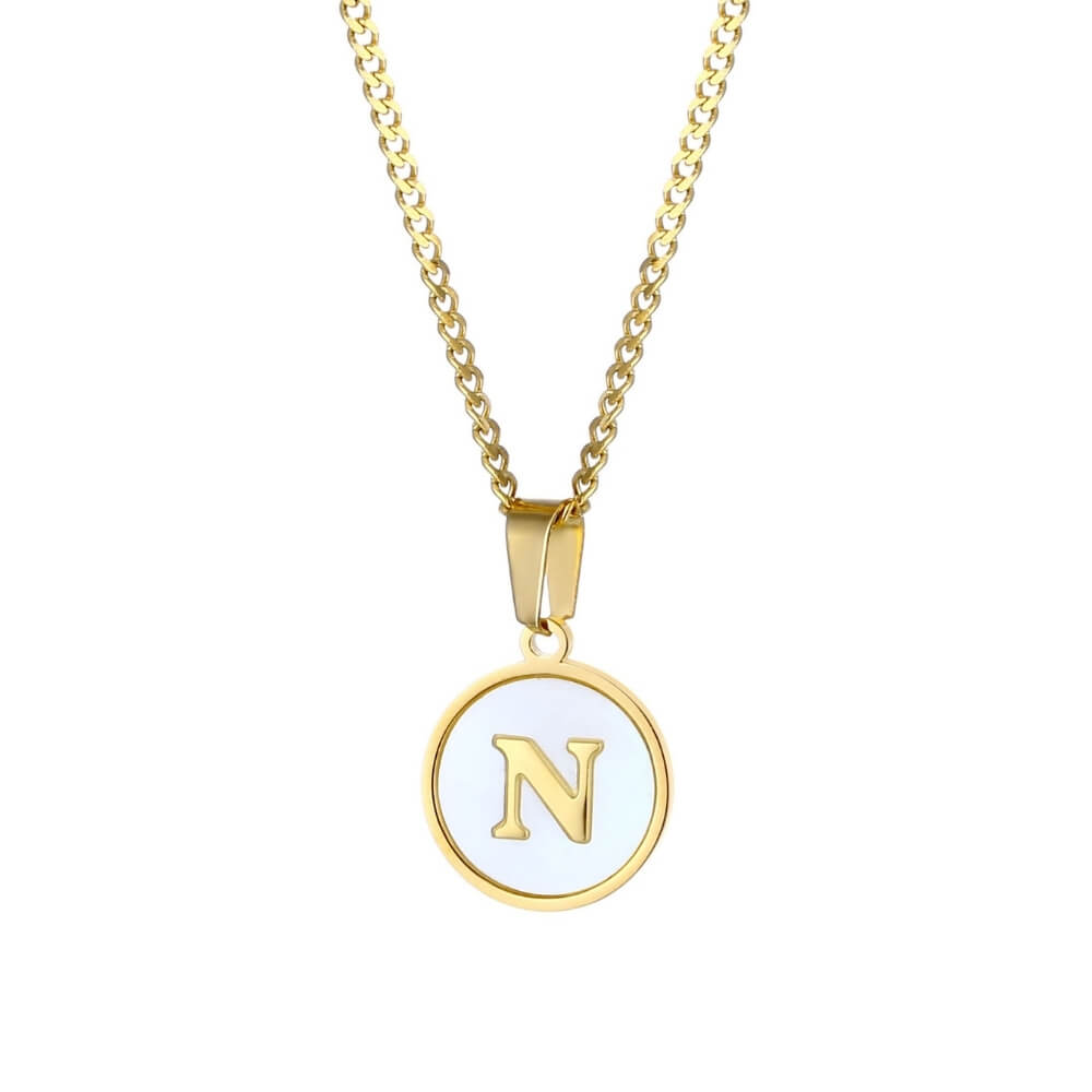 Personalised Freshwater Shell Letter Necklace