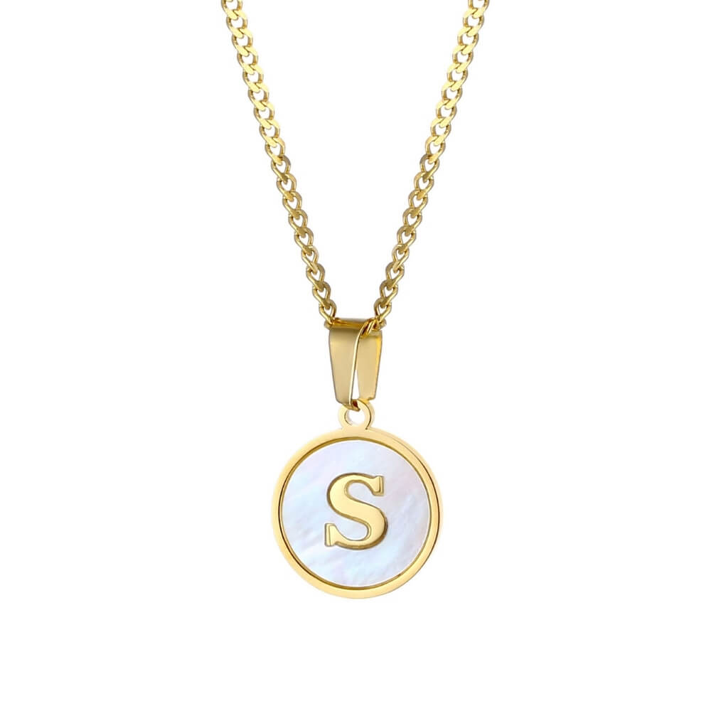 Personalised Freshwater Shell Letter Necklace