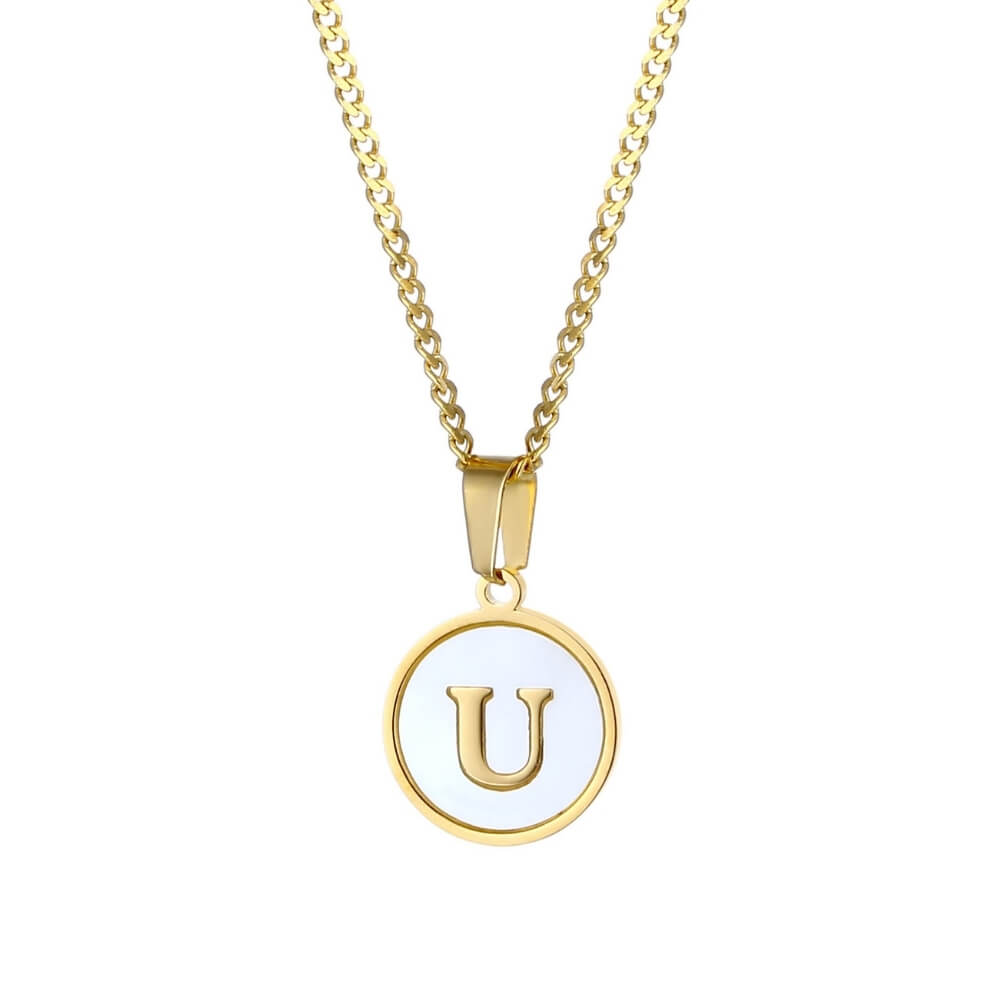 Personalised Freshwater Shell Letter Necklace