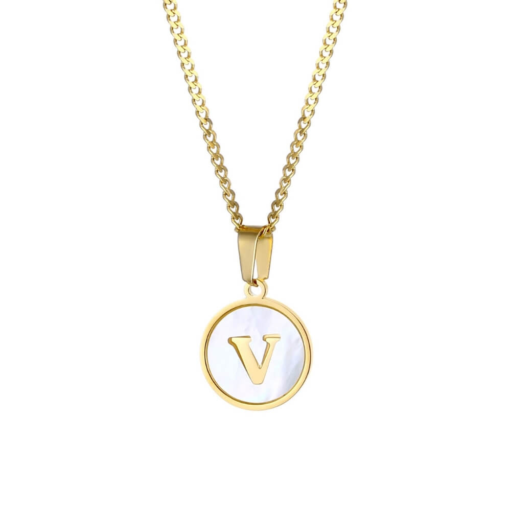 Personalised Freshwater Shell Letter Necklace