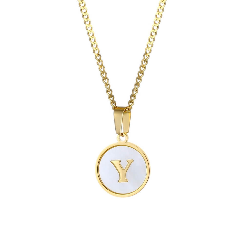Personalised Freshwater Shell Letter Necklace