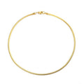 Herringbone necklace "3mm" with 18-karat gold plating