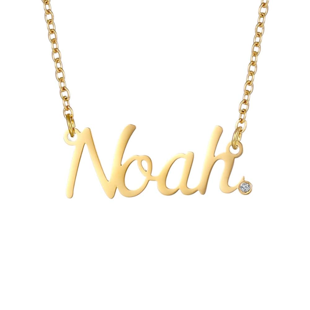 Name Necklace with Zirconia stone