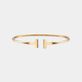 T Wire Bangle 18k Gold Bracelet