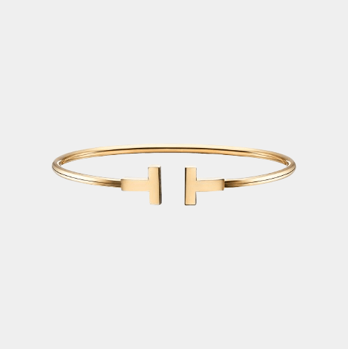 T Wire Bangle 18k Gold Bracelet
