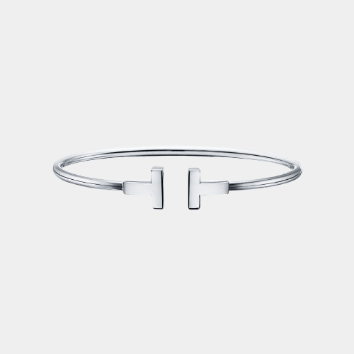 T Wire Bangle Silver Bracelet