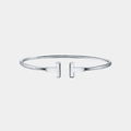 T Wire Bangle Silver Bracelet