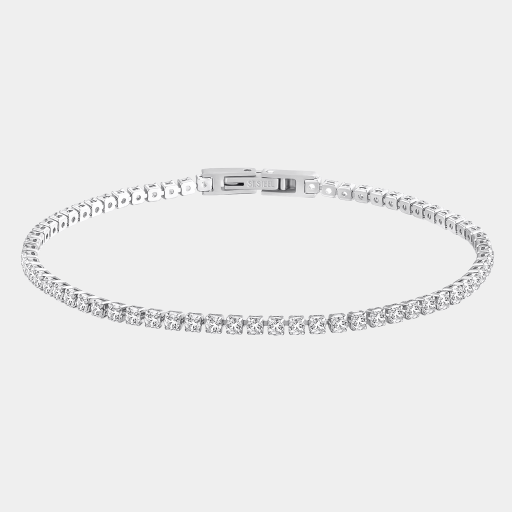 Tennis Diamond Silver Bracelet
