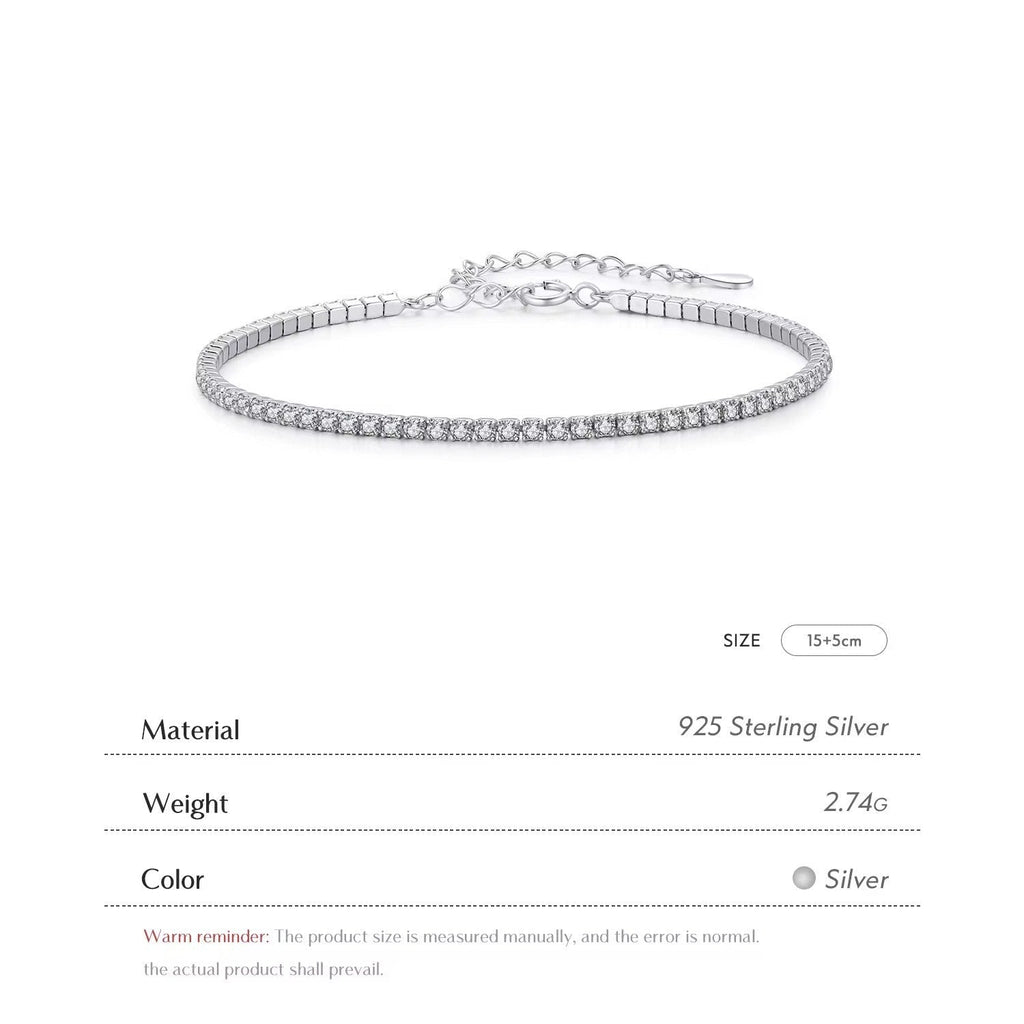 Tennis Diamond Sterling Silver Bracelet